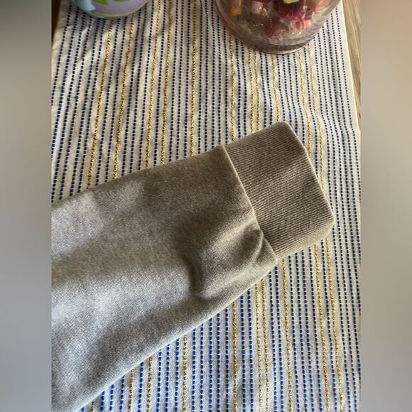 Lucky Chouette Logo Gray Pink Pullover Casual Sweatshirt Midi Dress Sz 36 S Cap - Picture 8 of 15